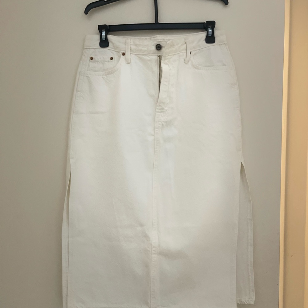 GRLFRND White Midi Pencil Skirt Casual